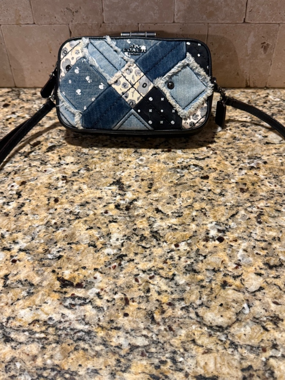Coach Denim Patchwork Crossbody Bag